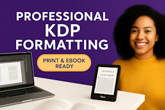 do book formatting for amazon KDP, print fast