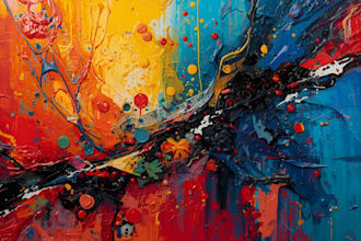 make artistic oil painting on oil canvas