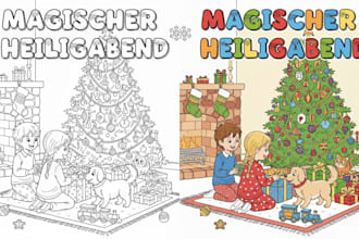 ihr malbuch und kinderbuch mit einer einzigartigen buchillustration
