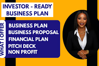 create a professional business plan with financial plan