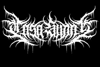 design a brutal deathcore metal logo