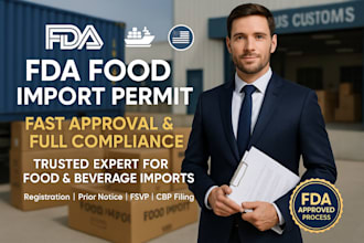 handle your fda food import permit and registration for fast approval