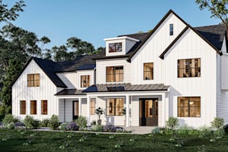 do 3d architecture interior exterior render model front elevation home design