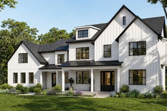 do 3d architecture interior exterior render model front elevation home design