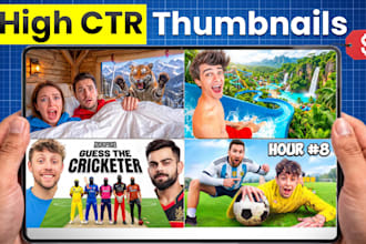 design high CTR irl sports youtube thumbnails