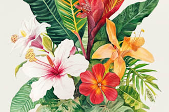 draw realistic botanical illustration