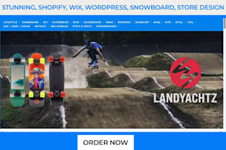 design skateboard shopify store skating shoe ski gear bicycle snowboard website