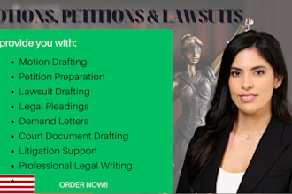be your lawyer for motions, lawsuit, complaints