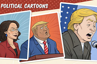 do digital political cartoons ro social media