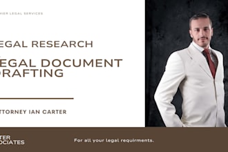 do legal research and legal documents drafting