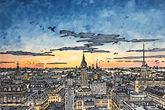 draw original watercolor landscape or architecture art