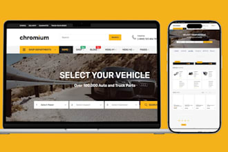 design high selling autoparts shopify store vehicle parts automobile website