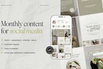 design aesthetic monthly content for your social media
