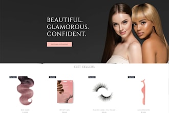design hair extension website, shopify hair extension website, hair website