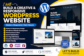 build a creative and responsive website using wordpress