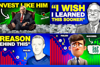 design viral finance, business, investment, cash cow youtube thumbnails