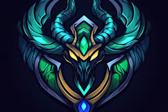 create an fantasy game logo and branding