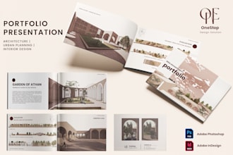 design pro business and architecture portfolio in indesign