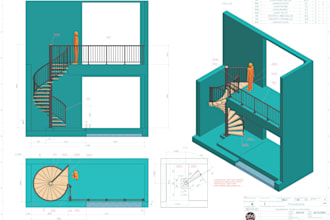 design steel spiral staircase ready for production