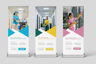 design retractable banner, pull up, roll up banner and signage