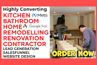 generate kitchen bathroom home remodelling renovation contractor lead funnel