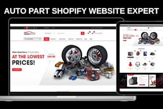 design sleek auto part shopify store auto part website auto part ecommerce store