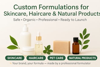 formulate skincare, haircare, pet care, wellness, and organic cleaning products
