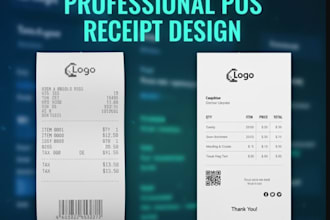 design a custom pos receipt template or fix any HTML CSS