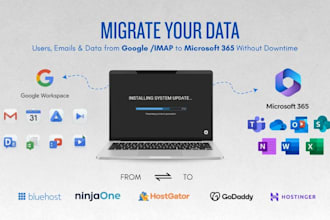 migrate users email and data from google imap to microsoft 365 no downtime