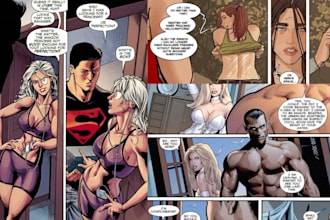 draw nsfw comic page comic book illustration graphic novel nsfw comic