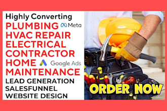 generate plumbing hvac repair electrical contractor home maintenance funnel