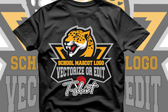vectorize your logo or edit custom t shirt design professionally