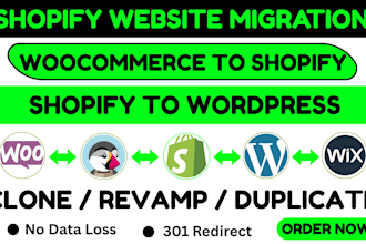 shopify store migration wordpress to shopify woocommerce to shopify migration