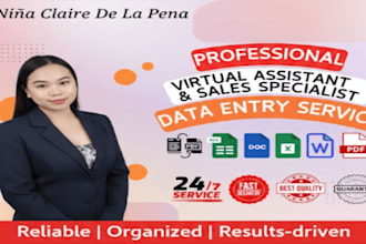 be your reliable virtual assistant for sales and admin tasks