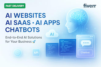 develop ai apps, ai saas, ai website and ai bots,  ai chatbot, ai agent