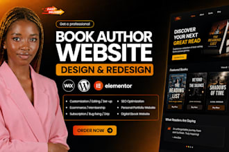 design author website, book author website, ebook website, author landing page