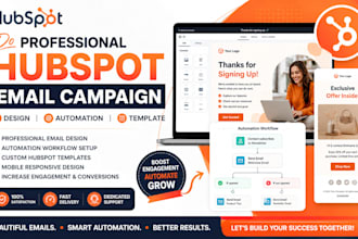 do professional hubspot email campaign design automation template