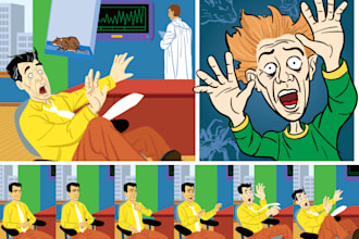 create a professional flat color vector illustration