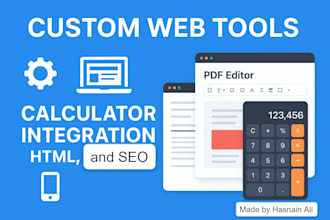 create and integrate custom PDF or calculator tool