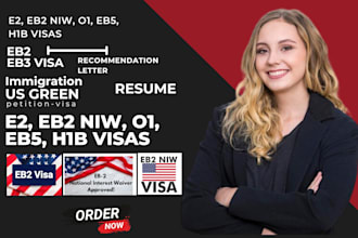 create an immigration business plan, petition letter for USA eb2 niw, e2 l1 visa