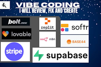 create vibe coding, lovable, replit, softr, fix vibe coding, base44, n8n