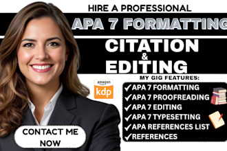proofread edit, apa 7 formatting apa 7 style book research project citation