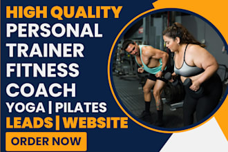 generate personal trainer, fitness coach leads yoga pilates studio lead website