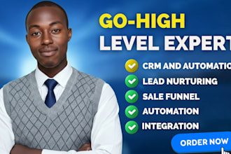 be gohighlevel expert for highlevel sale funnel ghl, SMS, email, crm automation