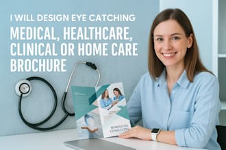 design eye catching medical healthcare clinical or home care brochure