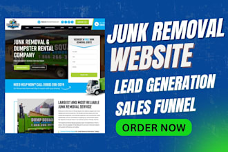 build junk removal website handyman website junk removal landing page hauling