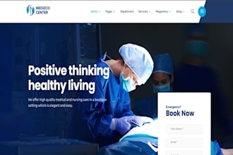 build medical clinic website wordpress doctor booking healthcare website
