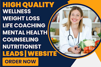 generate wellness, weight loss, life coaching,  health counseling lead website