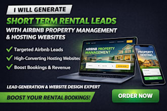 generate short term rental leads with airbnb property management hosting website