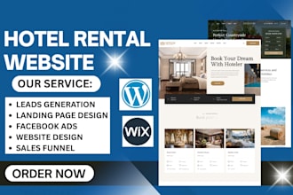 design hotel booking website rental apartment website travel agency website